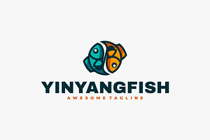 Yin Yang Fish Mascot Logo, a Branding & Logo Template by Artnivora.Std