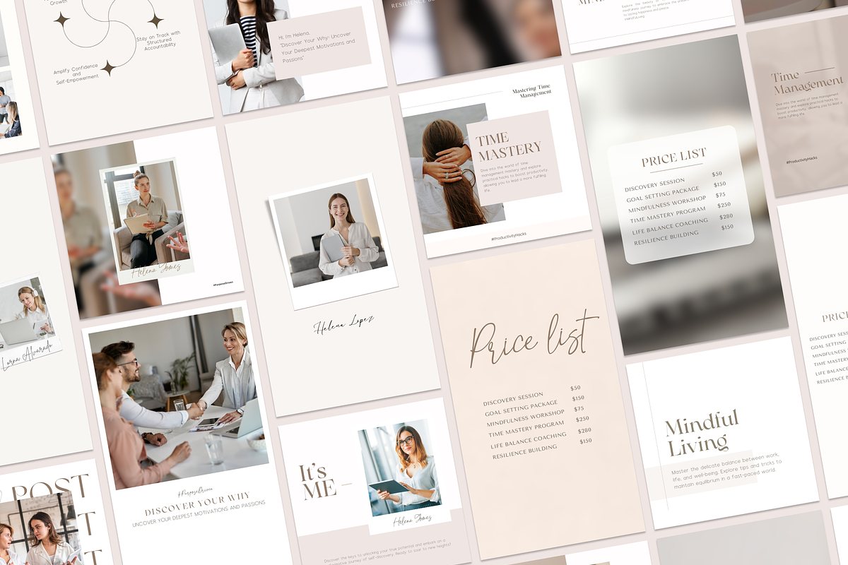 Coach Instagram Canva Templates, a Social Media Template by ...