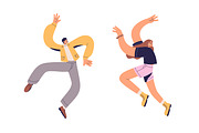 Happy people in free poses set, a Person Illustration by Good Studio (Thumbnail 5 of 7)