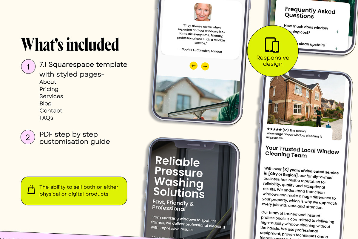 Window Cleaning Squarespace Website, a Squarespace Template by Template Twist Shop (Photo 4 of 9)