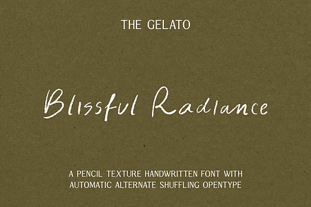 Blissful Radiance Handwritten Font, a Handwritten Font by The Gelato Type