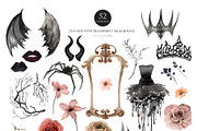 Watercolor clipart - Halloween Queen, an Illustration by Beigetime (Thumbnail 8 of 13)