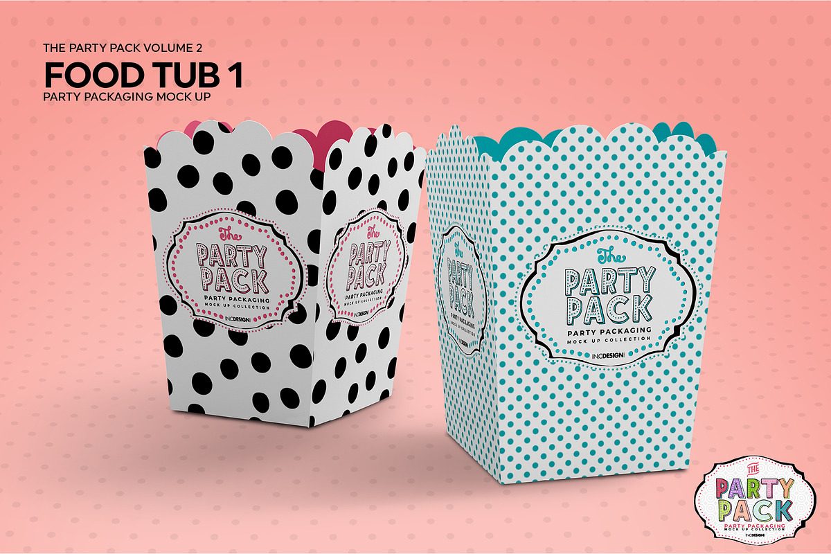 Food Tub 1 Packaging Mockup, a Cups & Container Mockup by INCDesign (Photo 2 of 5)