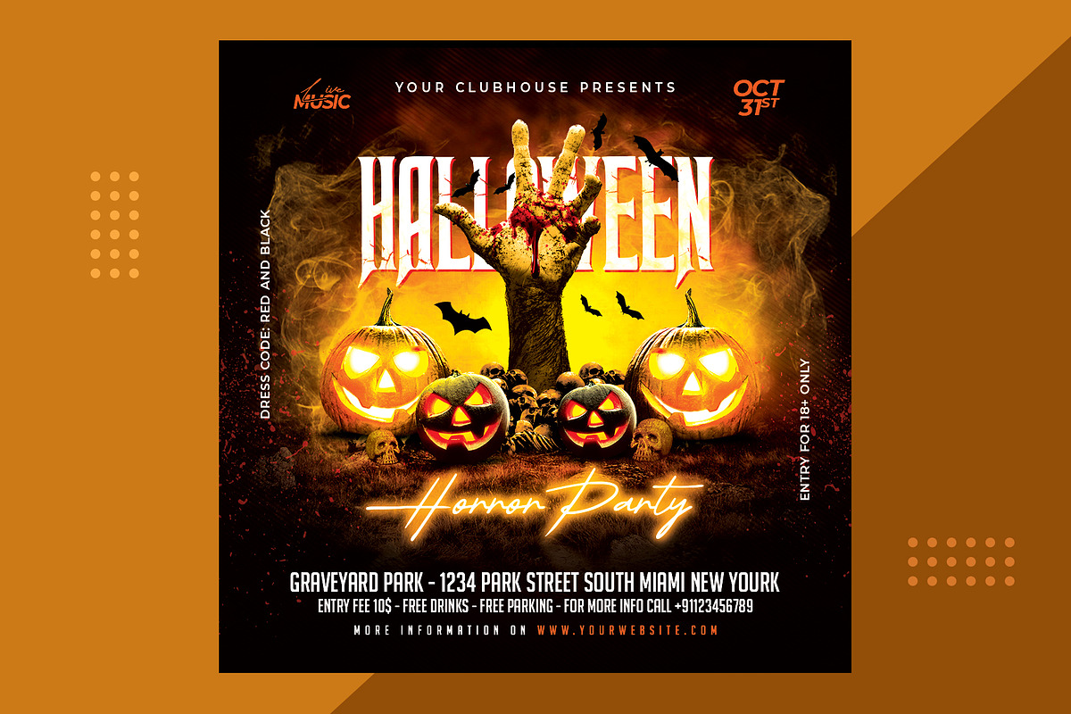 Halloween Flyer, a Templates & Theme by MithilaCreation (Photo 3 of 6)