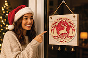 Christmas Reindeer Forest SVG, an Object Graphic by DreamPrint404 (Thumbnail 4 of 4)