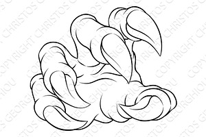 Monster Claw Dinosaur Dragon Cartoon, an Illustration by Christos Georghiou