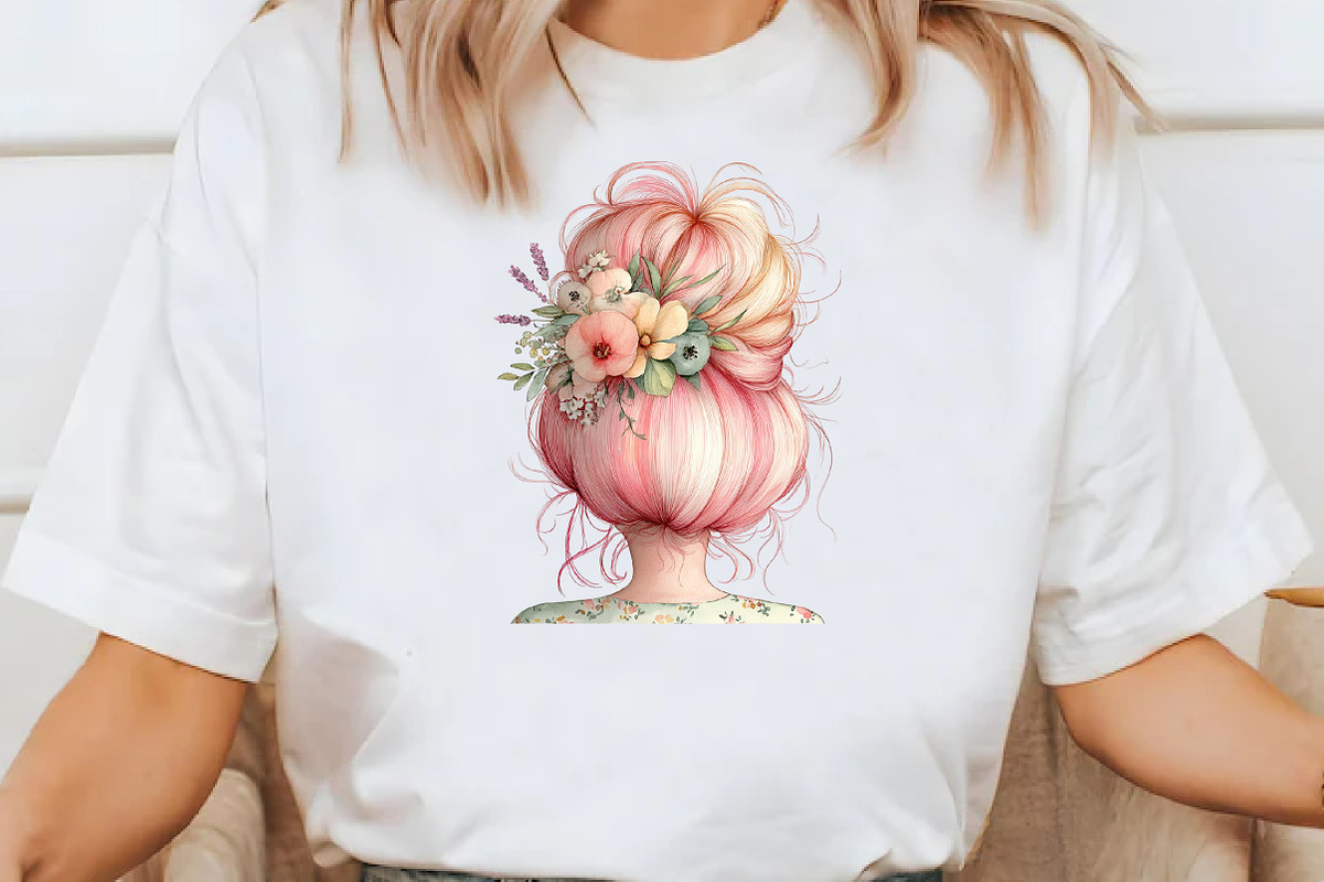 Messy Bun Spring Girls Clipart, an Illustration by Designworld (Photo 6 of 8)