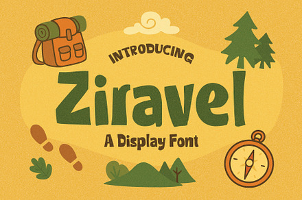 Ziravel – A Playful Outdoor Display, a Sans Serif Font by Get Studio
