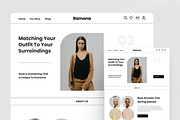 Minimal Fashion Landing Page, an UI Kit Template by SquidPixey (Thumbnail 2 of 5)