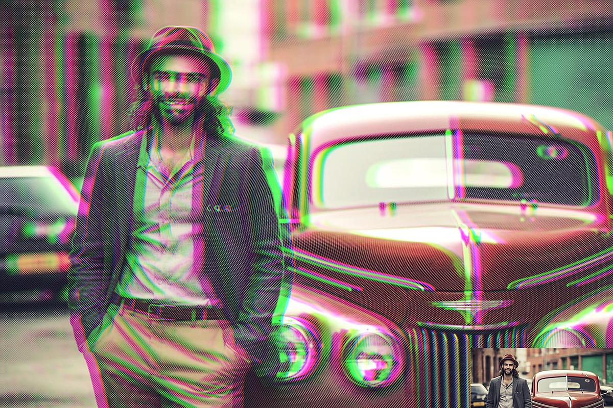 90s Retro VHS Glitch Photoshop, an Action Add-On by Studio Retouch (Photo 4 of 12)