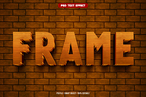 Frame 3D editable text effect, a Layer Style Add-On by Hello Muh