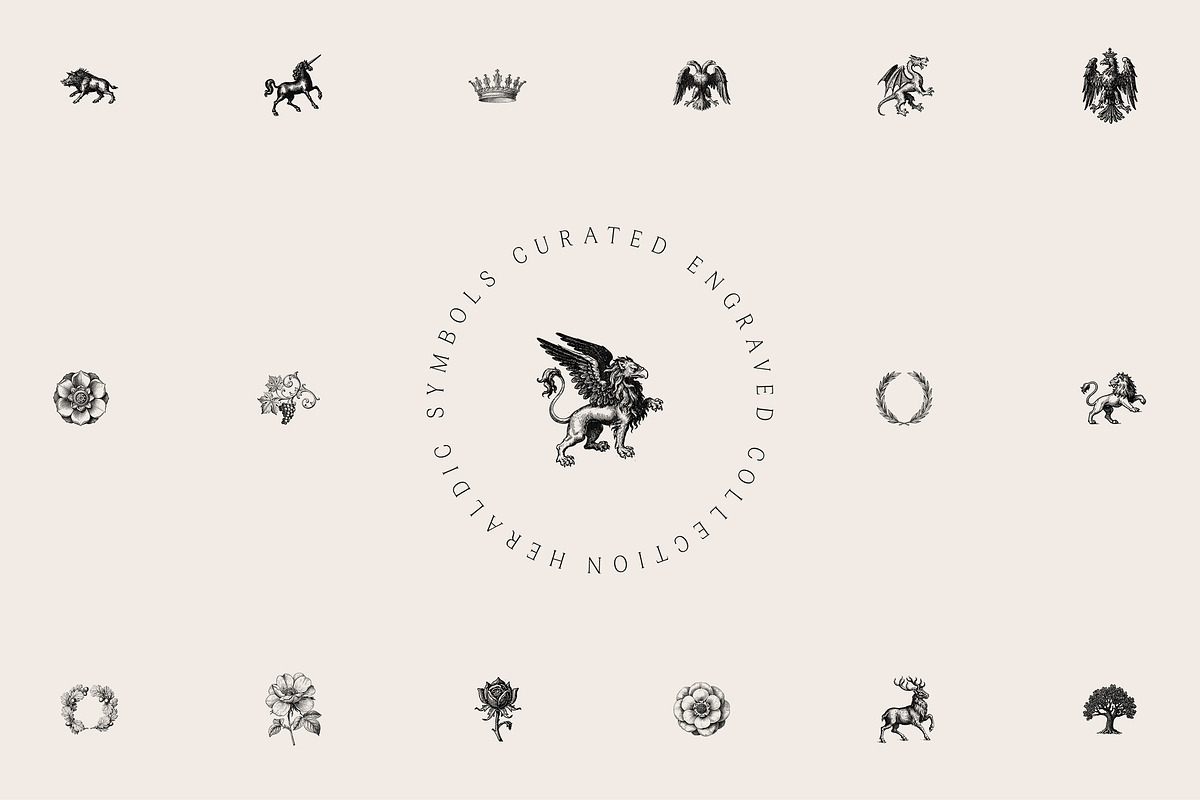Heraldic Symbols Collection, a Decorative Illustration by kavoon (Photo 1 of 10)