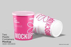 Plastic Container Mockup, a Cups & Container Mockup by renderstockmarket