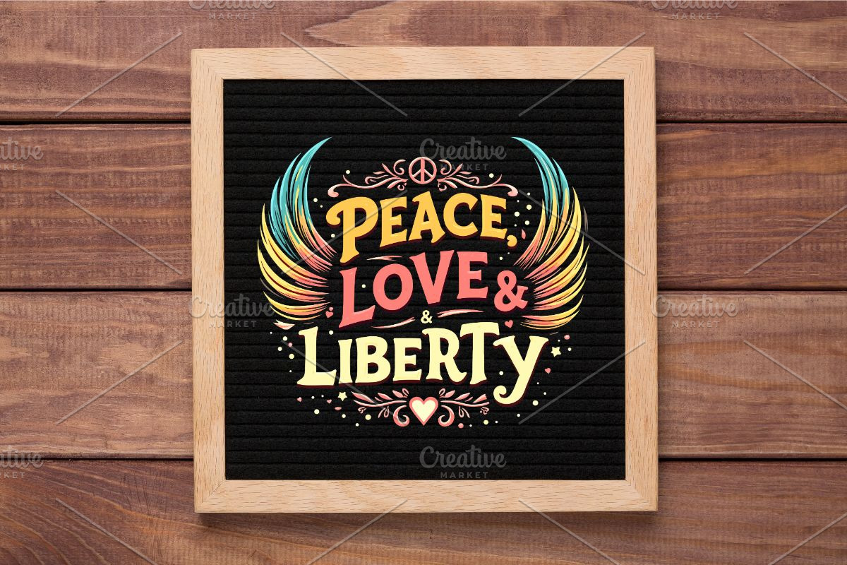 Peace, Love & Liberty SVG, an Illustration by Awieee1 (Photo 4 of 4)