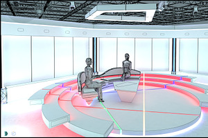 Virtual TV Studio Chat Set 2