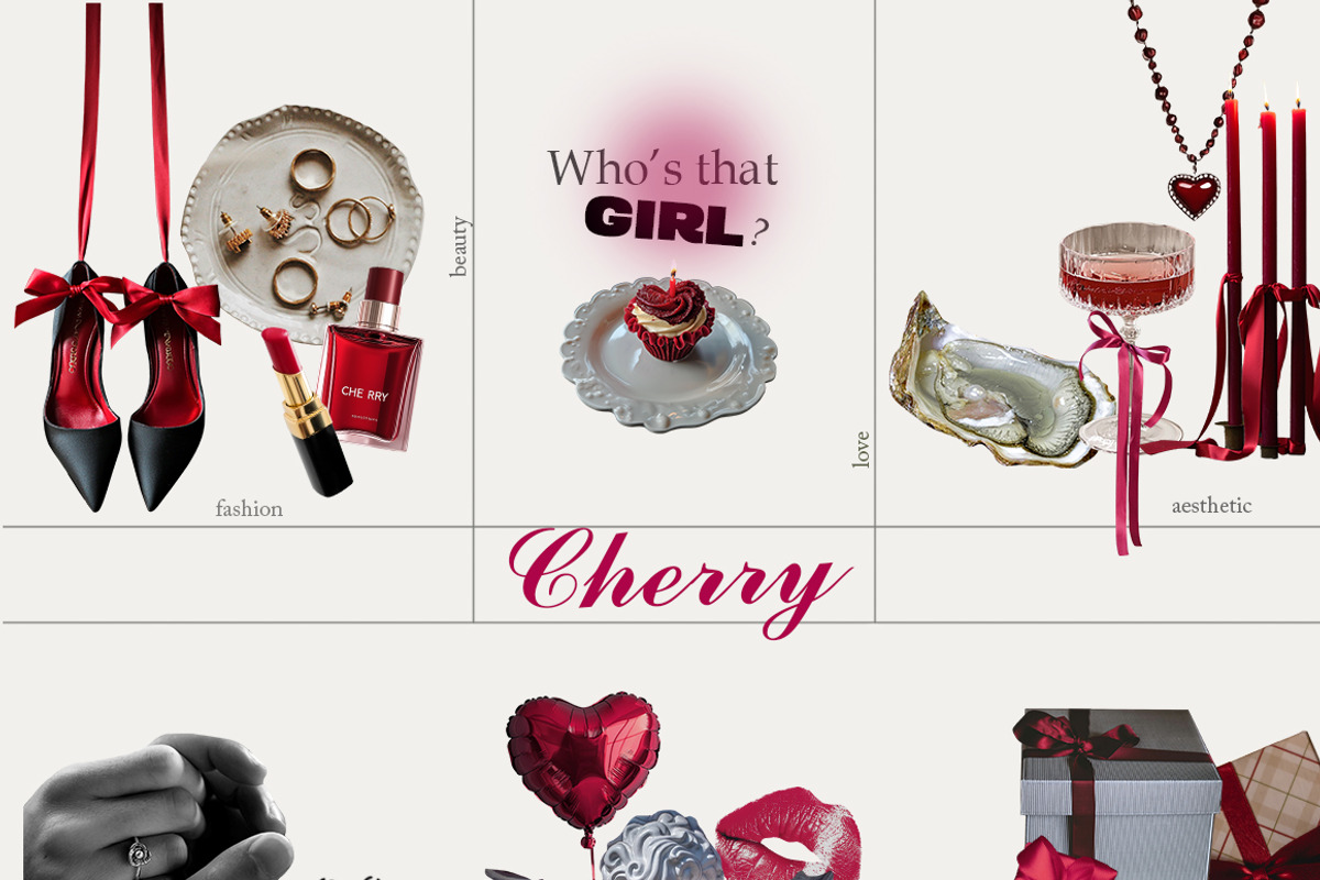 Cherry vibe Mixed media collage, an Object Graphic by 60secondsArt (Photo 7 of 7)