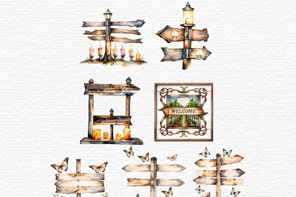 Wooden garden sign clipart, an Object Graphic by Invite to Clipart (Photo 2 of 7)
