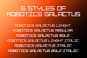 Robotics Galactus Futuristic Font