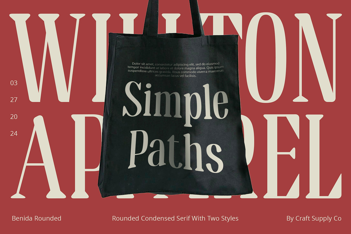 Benida Rounded, a Serif Font by Craft Supply Co. (Photo 5 of 8)