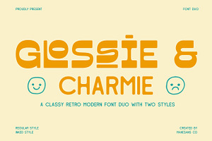 Glossie & Charmie | Font Duo, a Sans Serif Font by Mahesans Co