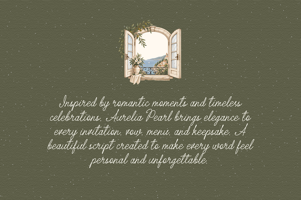 Aurelia Pearl Romantic Handwritten, a Handwritten Font by Haps Space (Photo 2 of 8)