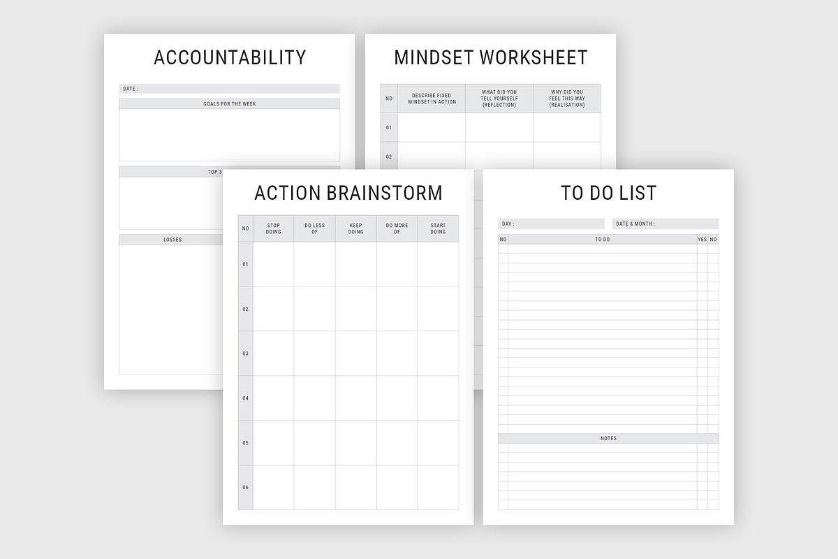 Life Self Help Planners InDesign, a Stationery Template by MNT-Creator (Photo 10 of 10)