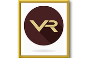 Modern Vector VR Logo in the Circle, a Duotone Icon by FineArtStudio (Thumbnail 2 of 3)