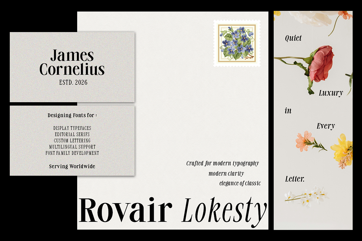 Rovair Lekosty - Modern Serif Font, a Serif Font by roomspace creative lab (Photo 6 of 14)