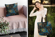 Embroidery peacock feathers, a Pattern Graphic by Matrioshka (Thumbnail 2 of 6)