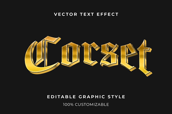 Golden Victorian Gilded Text Effect preview 3
