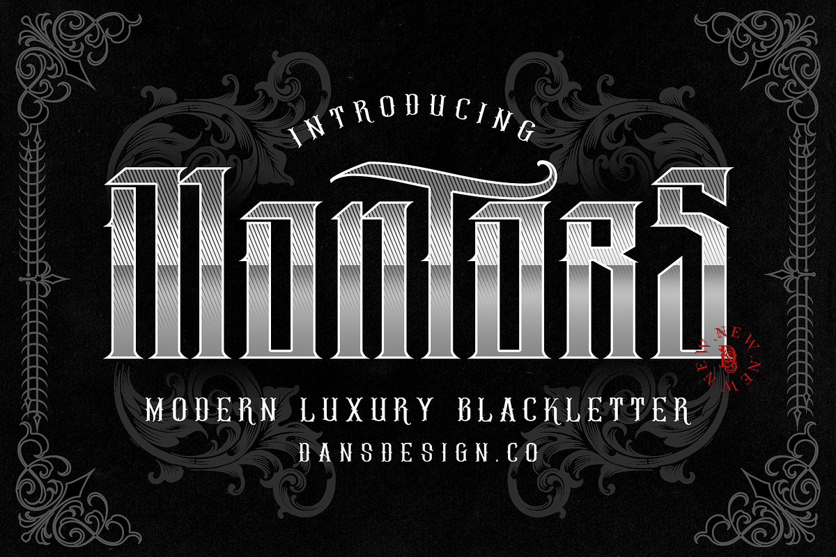 MONTORS MODERN BLACKLETTER, a Blackletter Font by dansdesign (Photo 7 of 7)