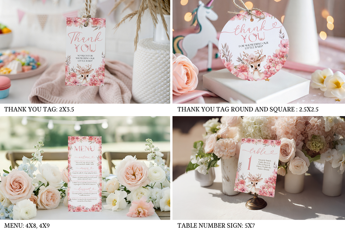 Oh Deer Baby Shower Bundle, an Invitation Template by Digital_Mind (Photo 4 of 8)