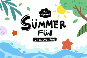 Summer Fun Elements bundle, a Seasonal Illustration by RizkaNurfazrina
