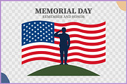 Patriotic Soldier USA Flag SVG PNG, a Person Illustration by Gfx Expert Team (Thumbnail 2 of 3)