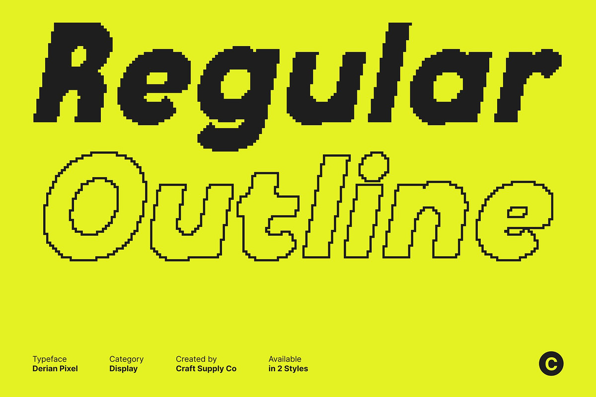 Derian Pixel, a Sans Serif Font by Craft Supply Co. (Photo 7 of 8)