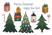 Christmas llamas and Santa clipart, an Animal Illustration by KupalinaArt (Thumbnail 4 of 7)