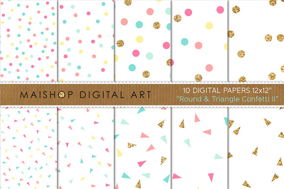 Digital Paper - Confetti II preview 4