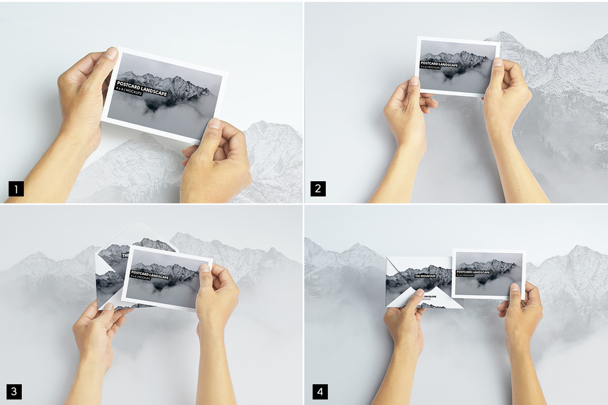 Postcard With Envelope Mockups BUNDL, a Print Template by Kongkow (Photo 10 of 14)
