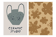 Modern pottery, ceramic vases set, a Decorative Illustration by Good Studio (Thumbnail 7 of 20)