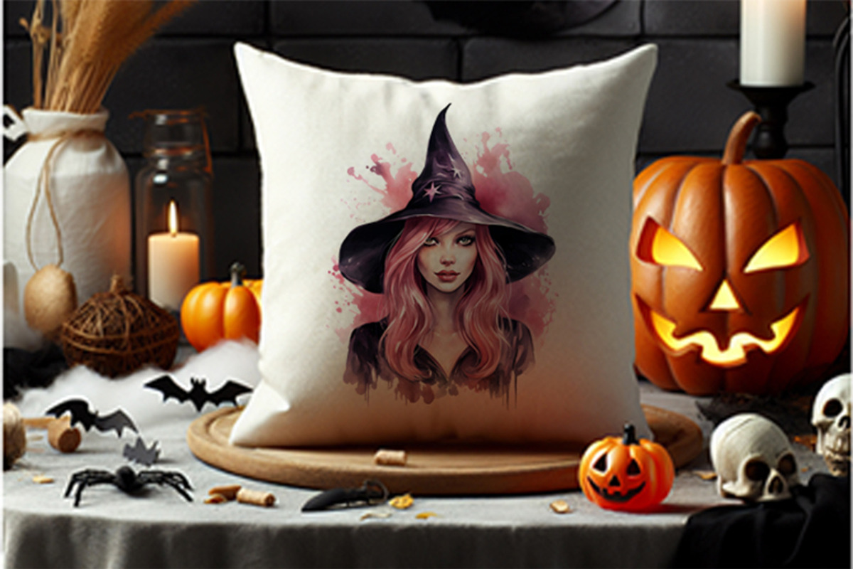 Watercolor Halloween Witch Clipart, a Seasonal Illustration by Creative Arslan (Photo 8 of 10)