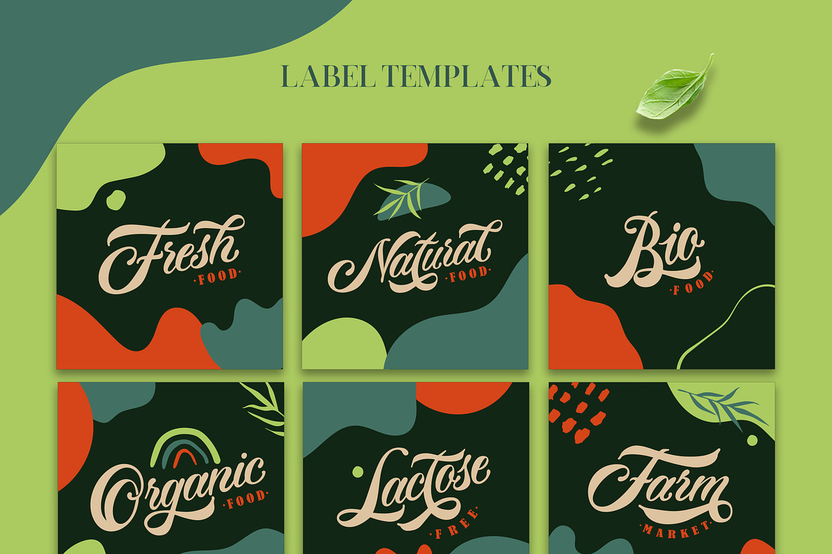 Healthy Food collection, a Poster Template by Anna's Lettering (Photo 2 of 10)