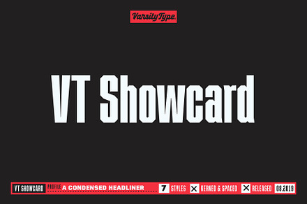 VT Showcard, a Sans Serif Font by VarsityType®