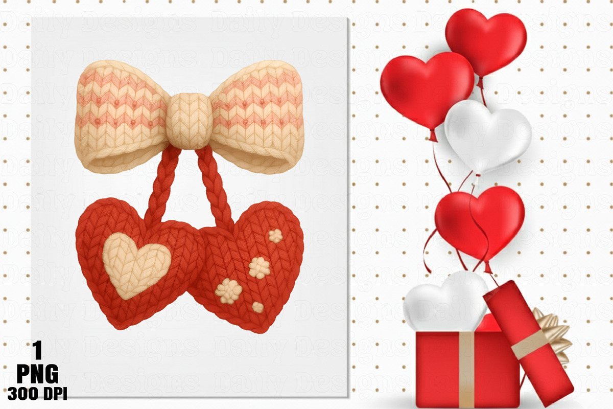 Crochet Valentine Cherry PNG, an Illustration by Daily.Designs (Photo 3 of 5)