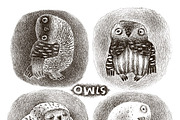 Tiny Owls Album, an Animal Illustration by Mazheika Store (Thumbnail 9 of 9)