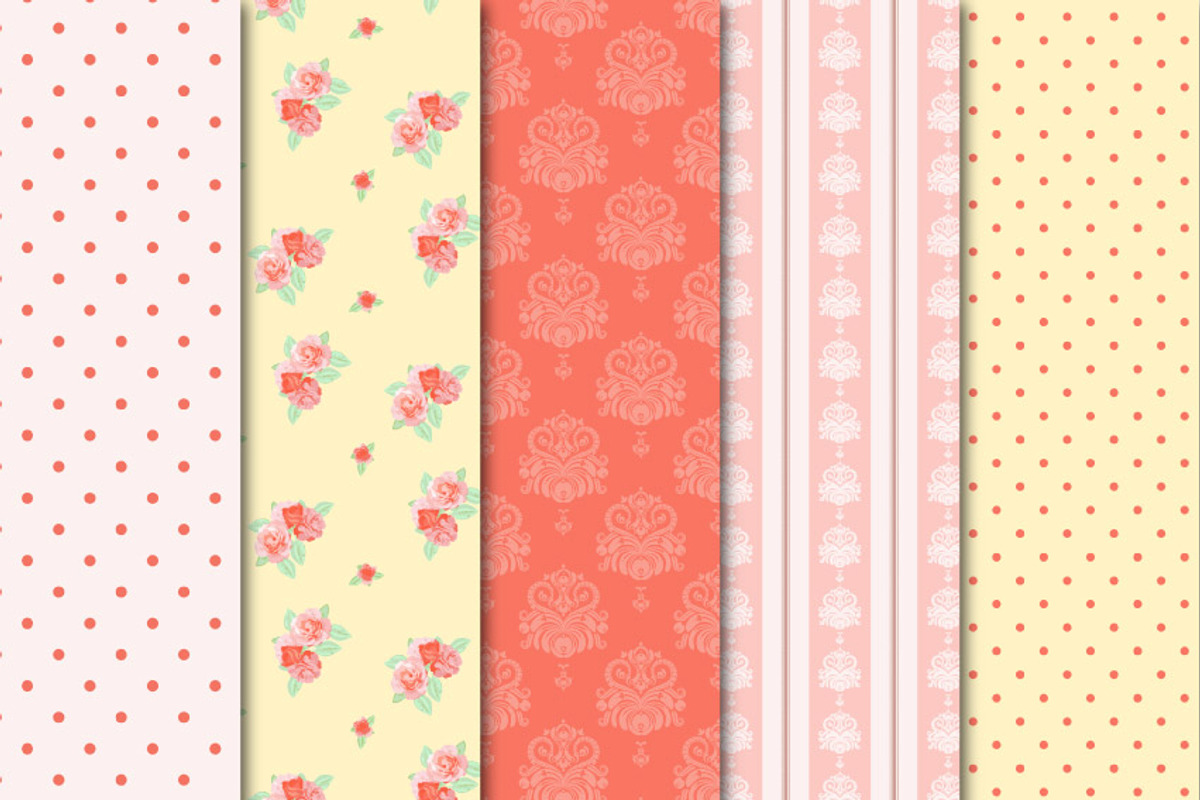 Digital Paper - Shabby Chic preview 3