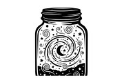 Cosmic Galaxy Jar Design Bundle, an Illustration by Creativeshirt (Thumbnail 7 of 31)