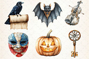Vintage Halloween Sublimation Bundle, an Illustration by Dream Creation (Thumbnail 5 of 6)