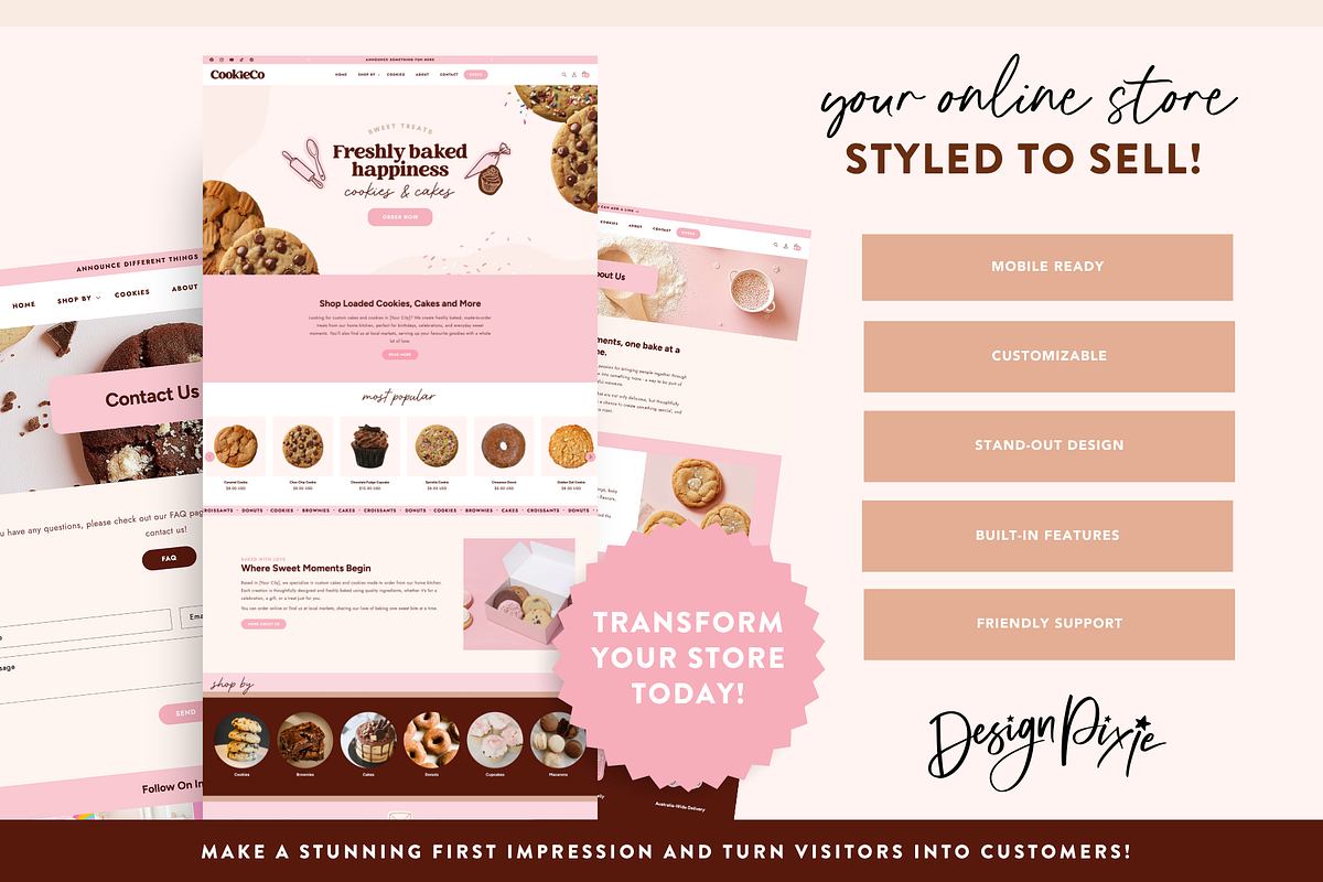 Bakery Shopify Theme | Cookie, a Shopify Template by Design Pixie (Photo 3 of 11)