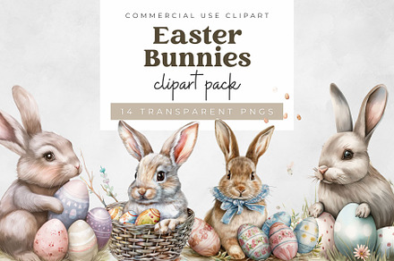 Easter Bunnies Clipart