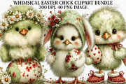 Whimsical Easter Chick Clipart PNG, a Seasonal Illustration by Canvas Craft (Thumbnail 1 of 7)